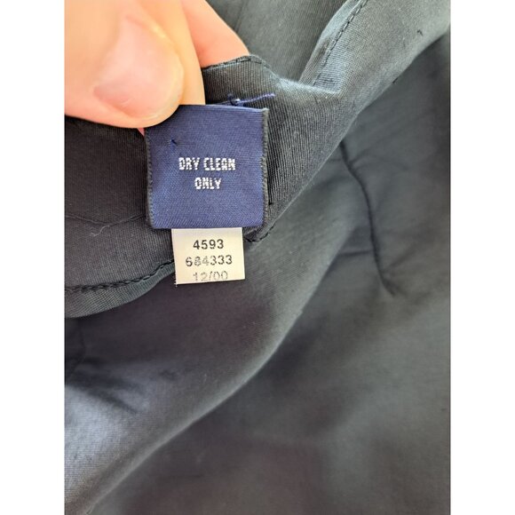 GAP Silk Women's Black Tapered Ankle Pants Size 8 Luxury Minimalist Academia - Picture 11 of 11